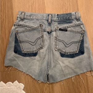 EB Denim Light Blue Distressed Women Shorts